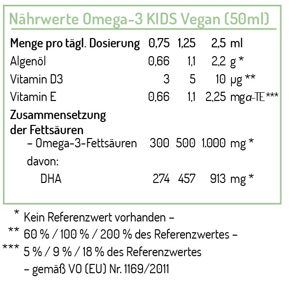 Omega-3 vegan ALGA Öl – Bild 2